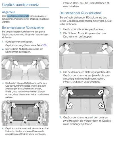 Gepäckraumtrennnetz