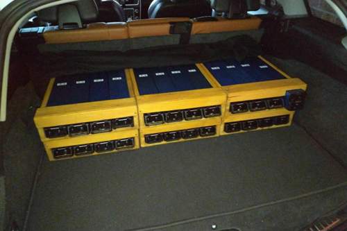 Volvo Extender im Kofferraum