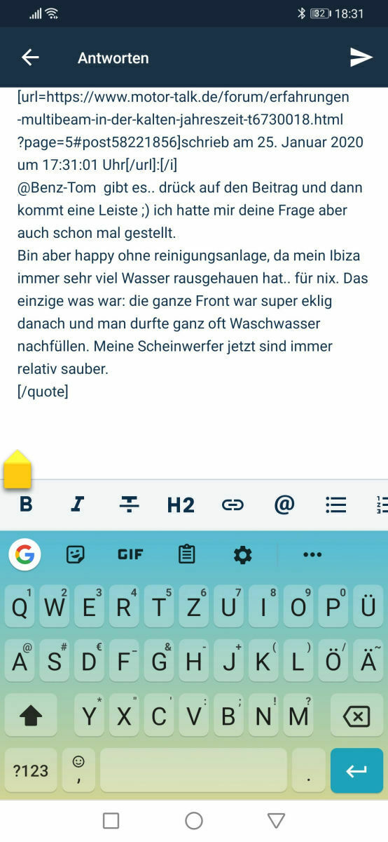 Erfahrungen Multibeam in der kalten Jahreszeit