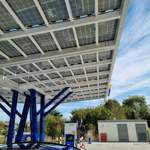 Das Solardach der ENBW Ladestation