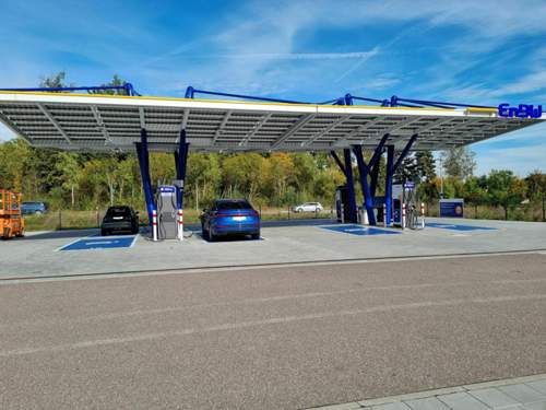 Die ENBW CCS Ladestation Pforzheimer Straße 150 / Rutesheim
