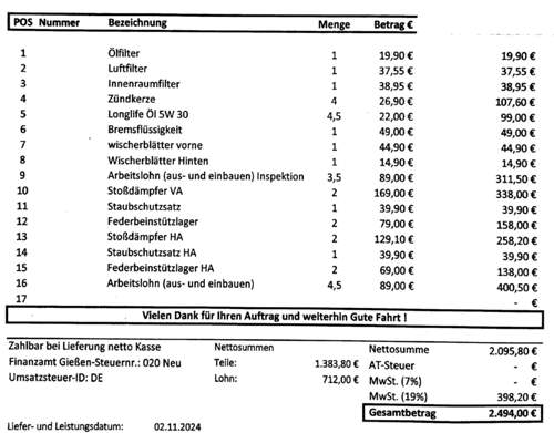 Rechnung
