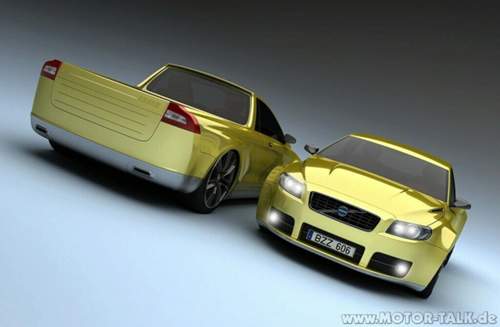 Volvo-v70-pickup-3d-rendering-1
