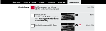 Abwahl Klimaanlage
