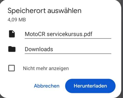 Download über Kontextmenü