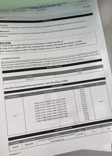 EV6 Update Vorklimatisierung