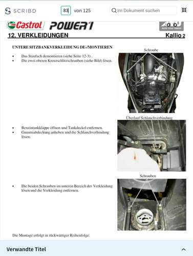 Auszug Reparaturhandbuch Kallio 2