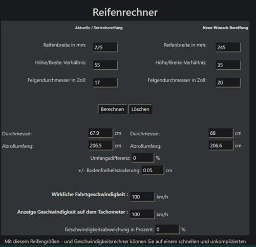 Reifenrechner