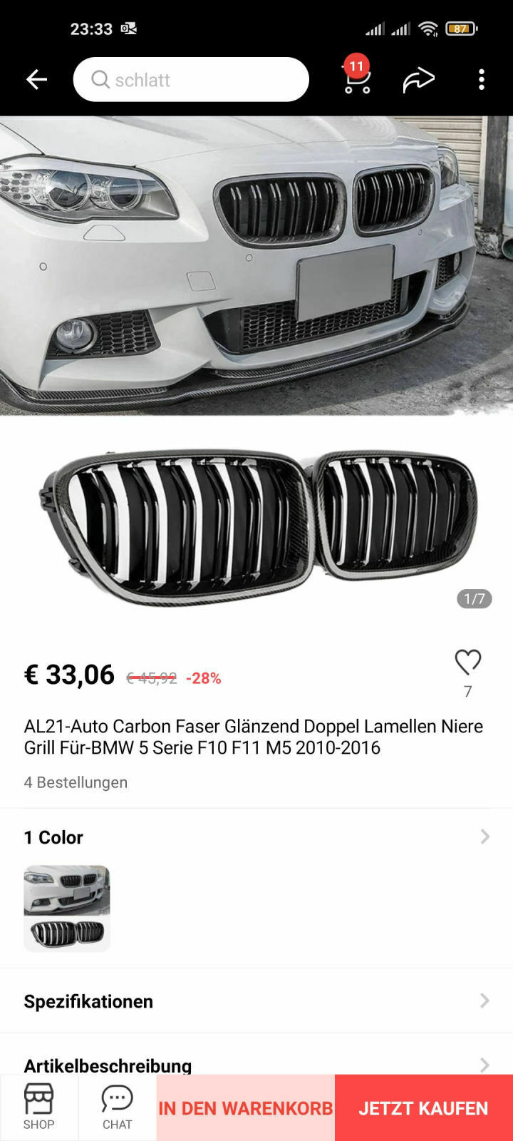 F11 mit M5 Niere