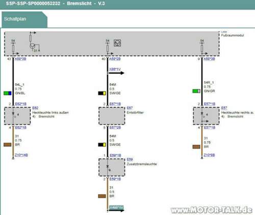 Schaltplan Bremslicht F11