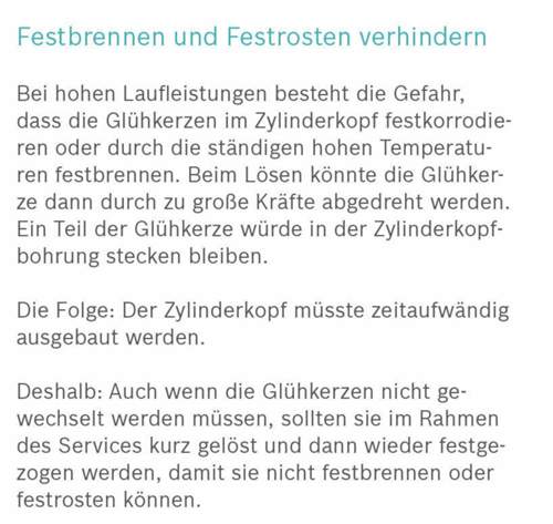 Bosch - regelmäßig lösen und anziehen