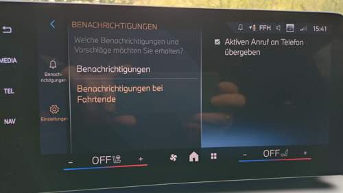 Benachrichtigungen bei Fahrtende