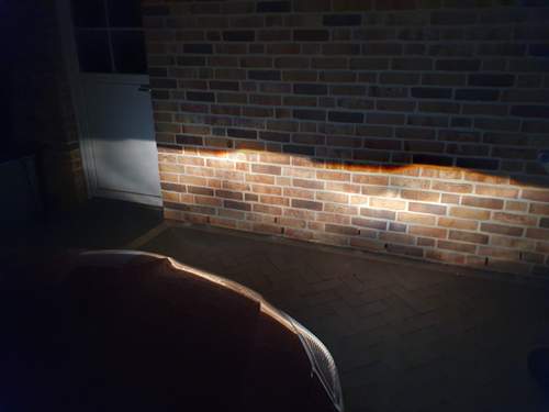 Lichtkegel Wand