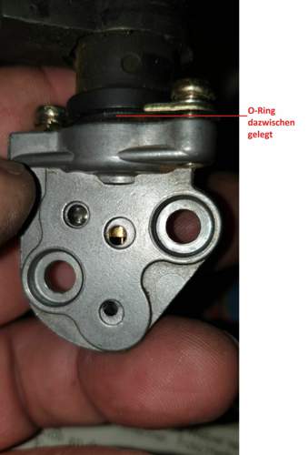 O-Ring-dazwischen-gelegt