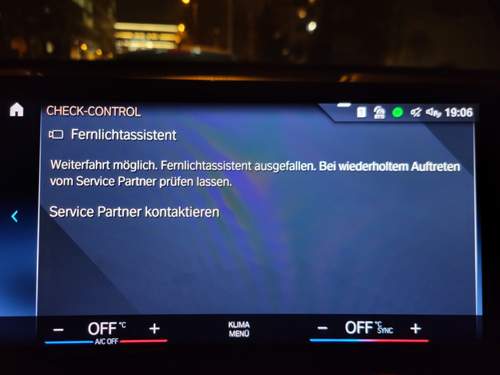 Fernlicht asisstent defekt