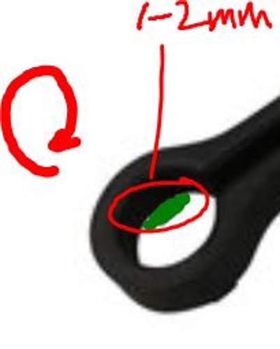 Neue Nippel max 1-2mm Höhe hinten.