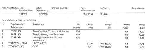 Tuerkabelsatz