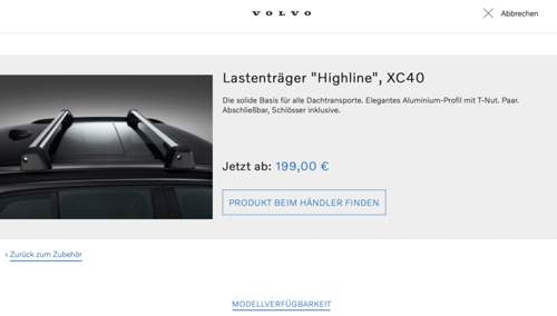 Volvo lastenträger