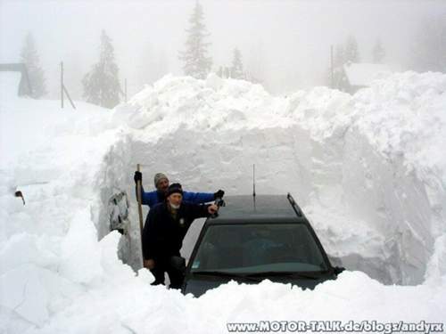Eventuell etwas zuviel Schnee