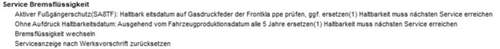 Service Bremsflüssigkeit.