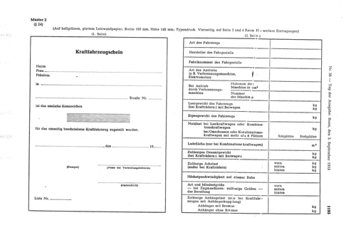 Fahrzeugschein 1953-10-24