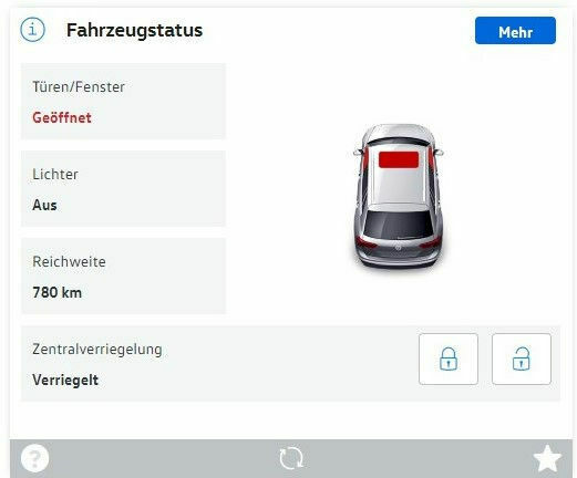 Falsche Anzeige der Verriegelung im We Connect