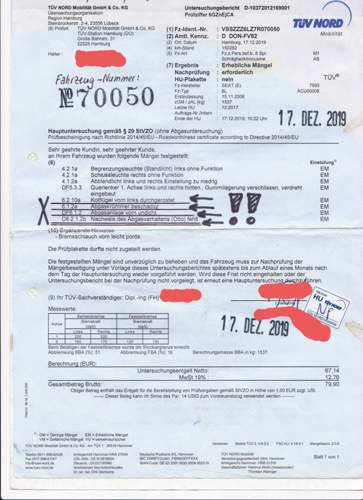 TÜV Nord Bericht vom 17. 12. 2019