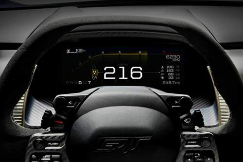 Ford gibt eine Höchstgeschwindigkeit von 216 Meilen pro Stunde an. Das entspricht etwa 348 km/h