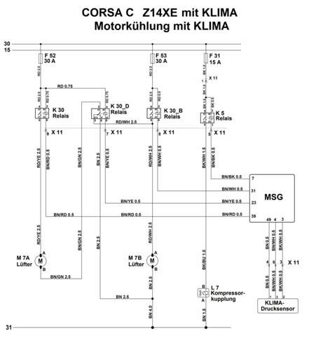 Lüfterschaltung mit KLIMA Z14XE