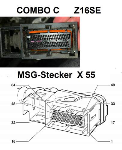 MSG-Stecker X 55 Z16SE COMBO C