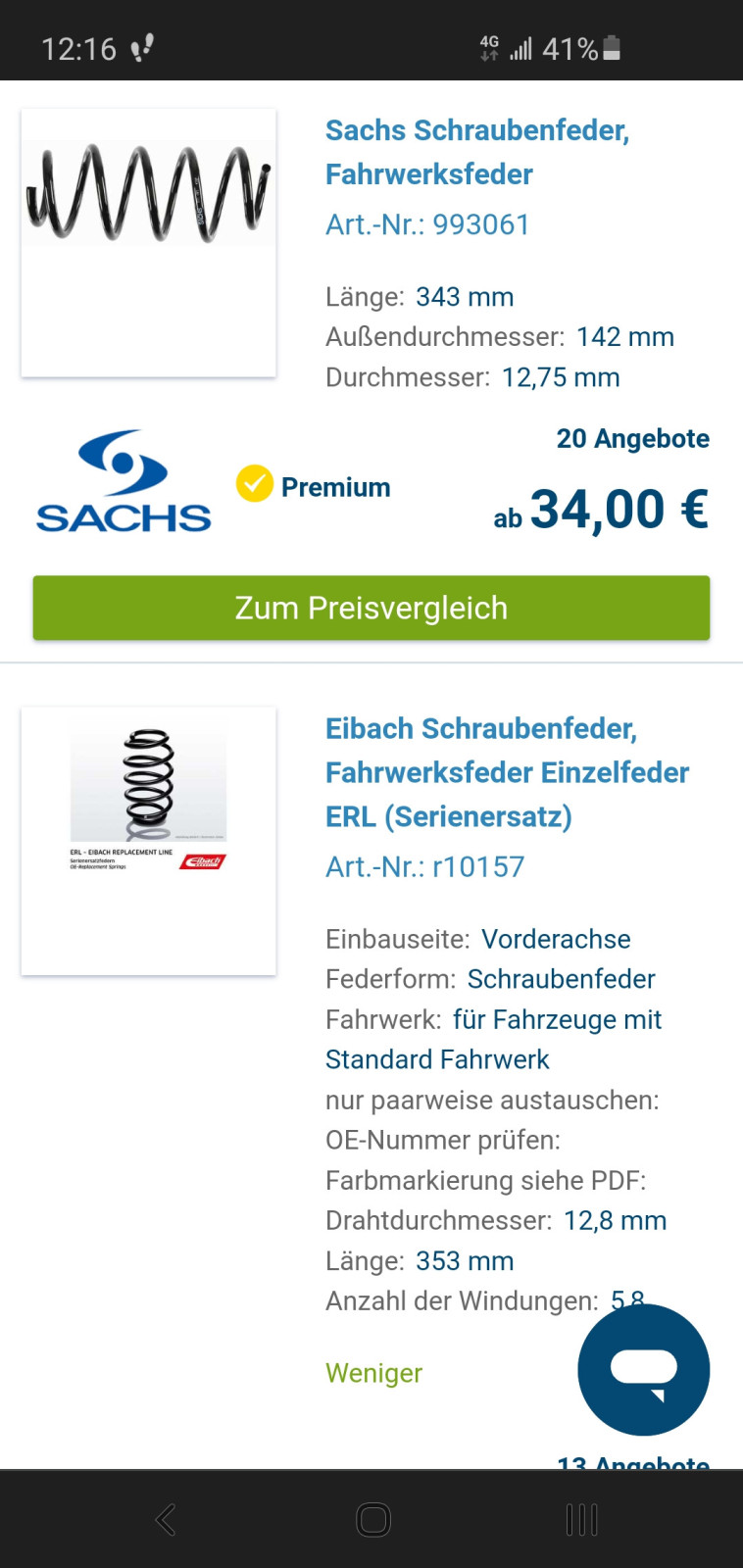 Feder gebrochen! Welche muss es sein?