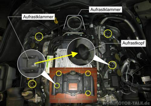 Motorabdeckung hinten