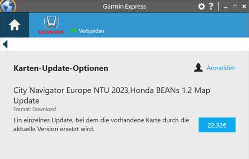 Honda Civic Garmin Navigator Europe