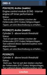 Fehlercode P2339 und P2338