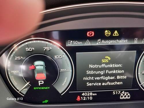 Angezeigte Fehlermeldung