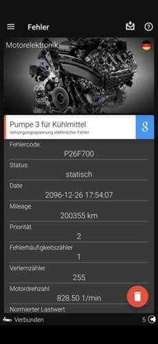 Fehlermeldung Pumpe 3