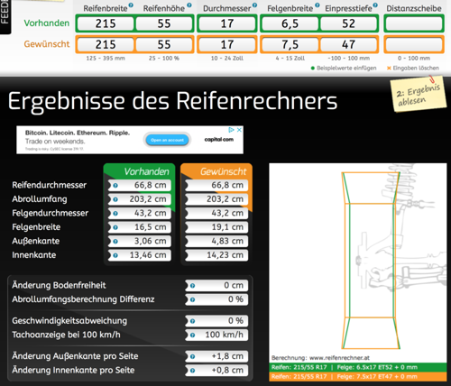 Reifenrechner