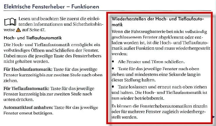 Fenster linke Seite macht Geräusche..