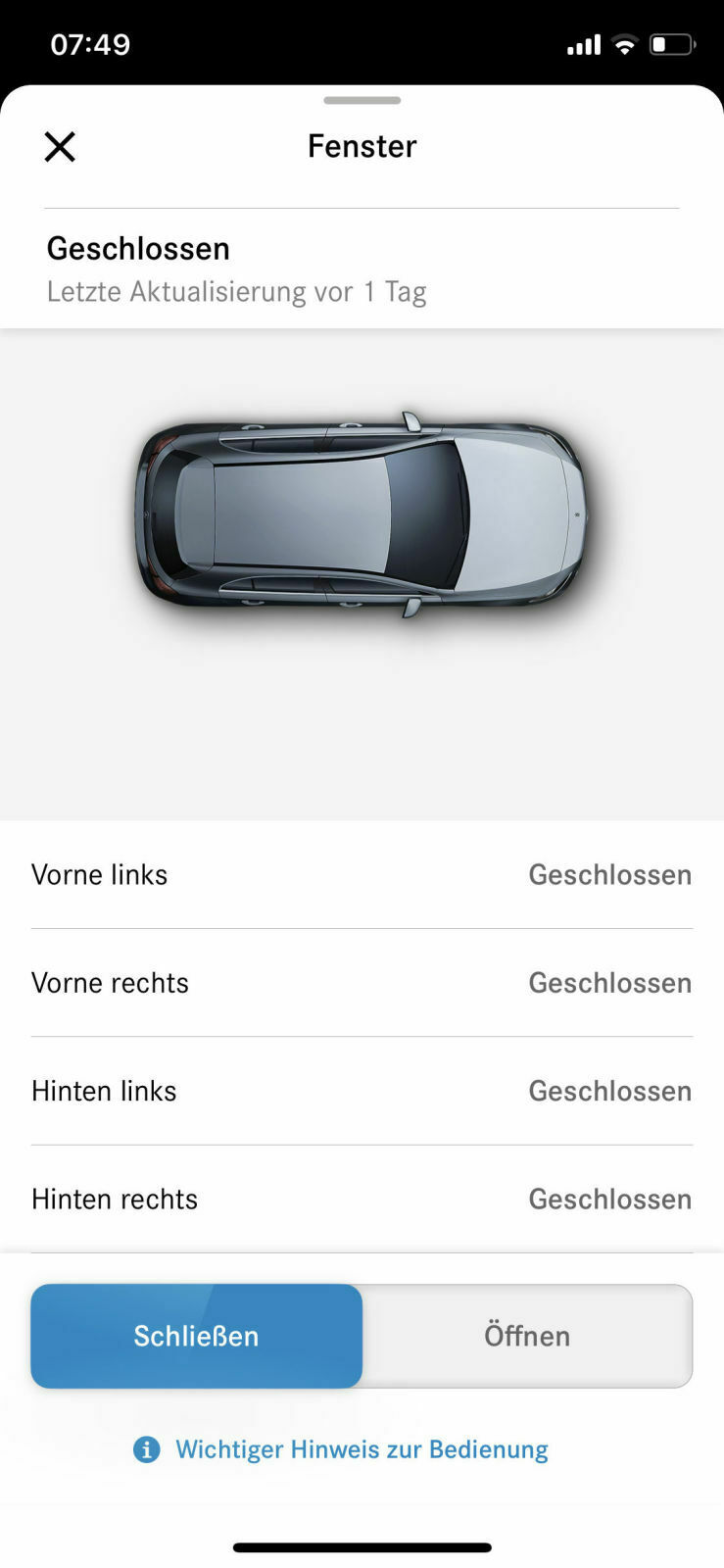 Fenster über die App steuern & Schiebedach anlernen