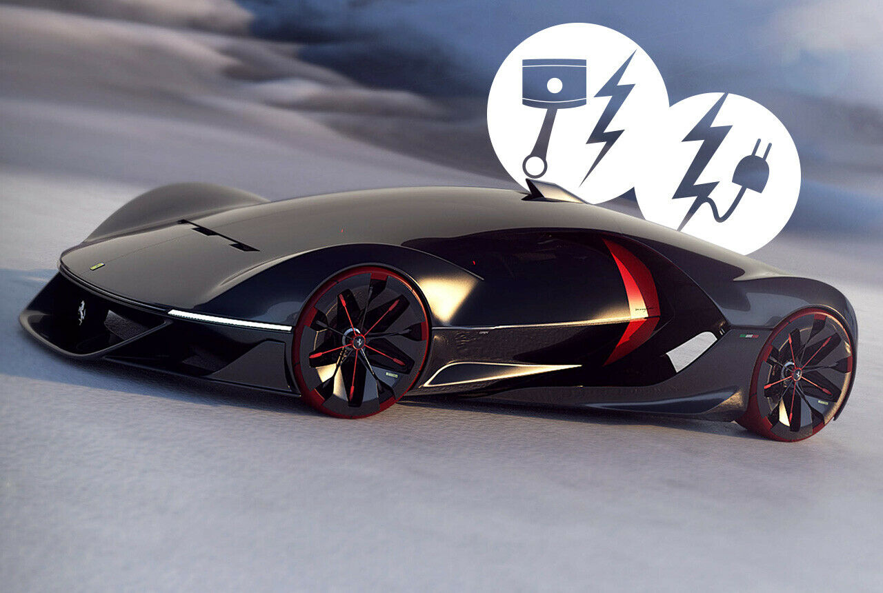 Ferrari und der Hybrid-Antrieb: Ab 2019 wird Ferrari fast ausschließlich Hybridmodelle auf den Markt bringen. Im Bild eine Studie, die im Rahmen eines  Wettbewerbs zur Ferrari-Zukunft gestaltet wurde