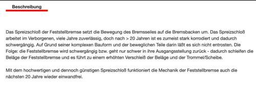 Spreizschloß pflegen