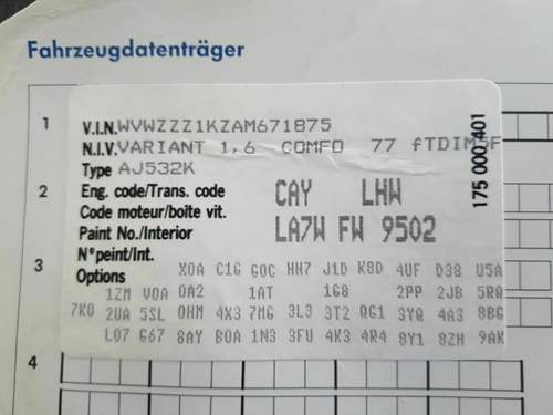 Fahrzeugdatenträger