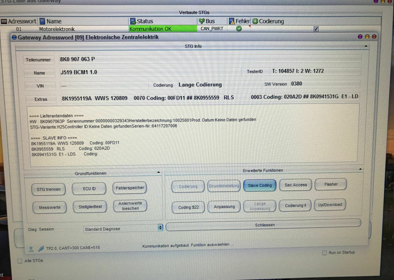 FL: Licht-/Regensensor nachrüsten