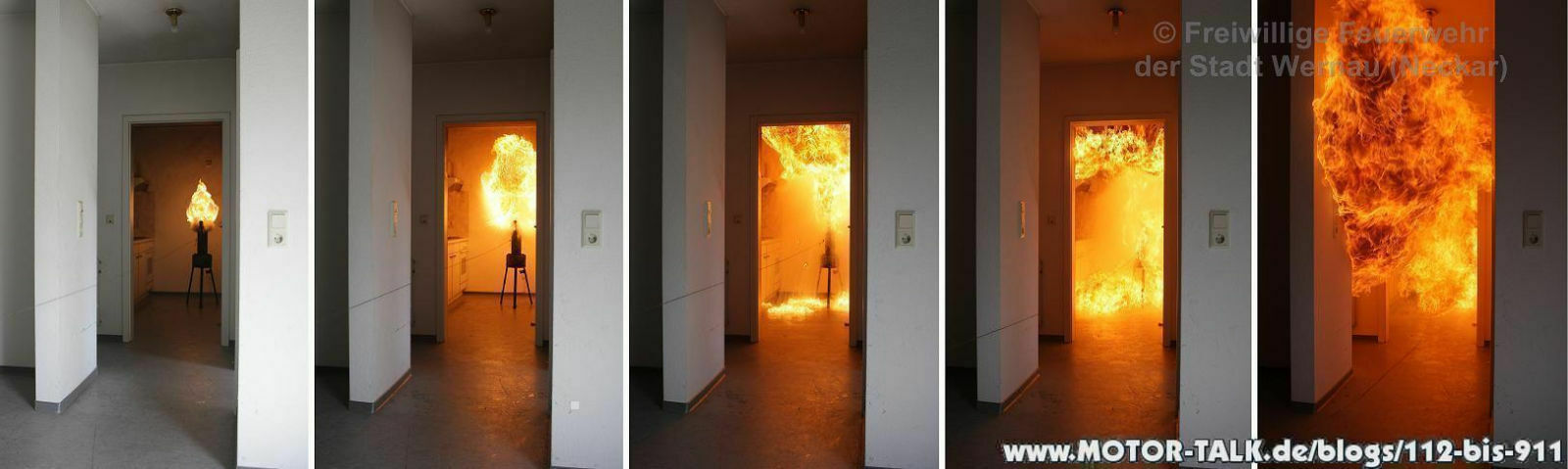 Flammeninferno in vier Sekunden