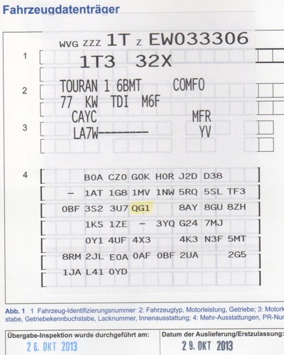 T-fahrzeugdaten