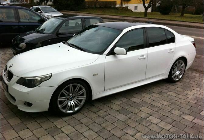 Folierung fertig bmw E60 Komplett Matt WEISS
