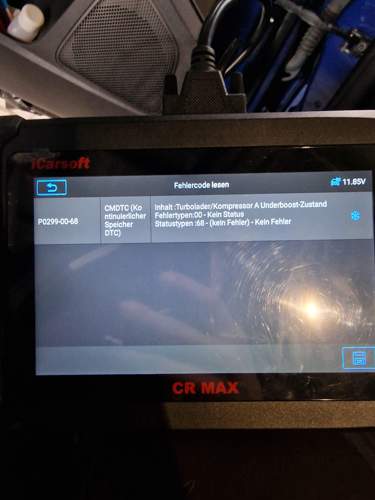 Fehlercode mit Beschreibung