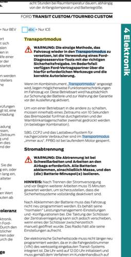 Transportmodus