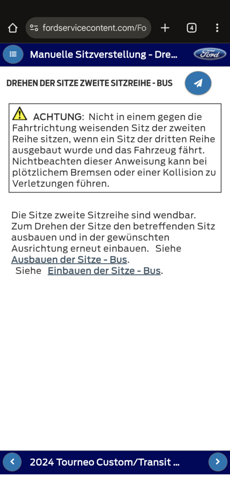 Drehen der Sitze