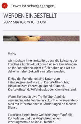 App wird eingestellt